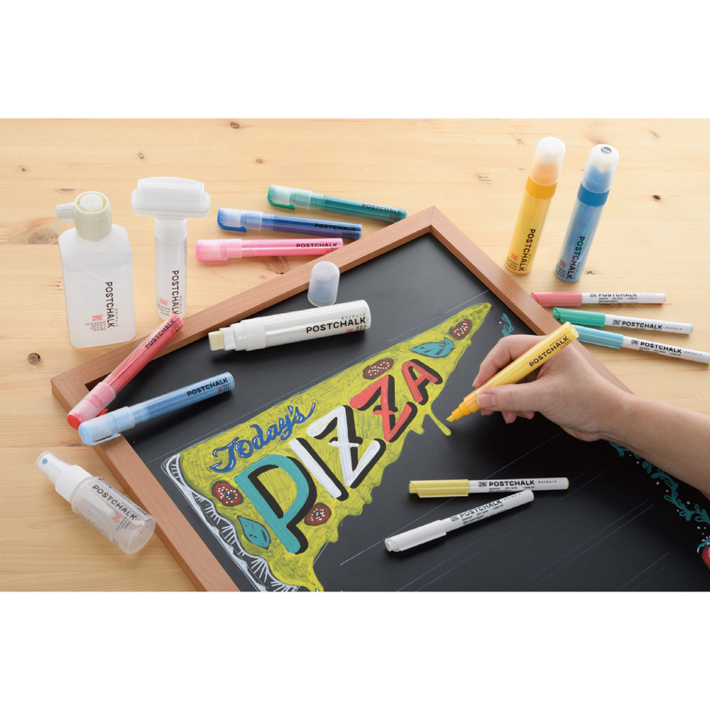 ZIG POSTCHALK MARKER WET-WIPE 6MM TIP NEON 8色セット (POST-500A/8VB)