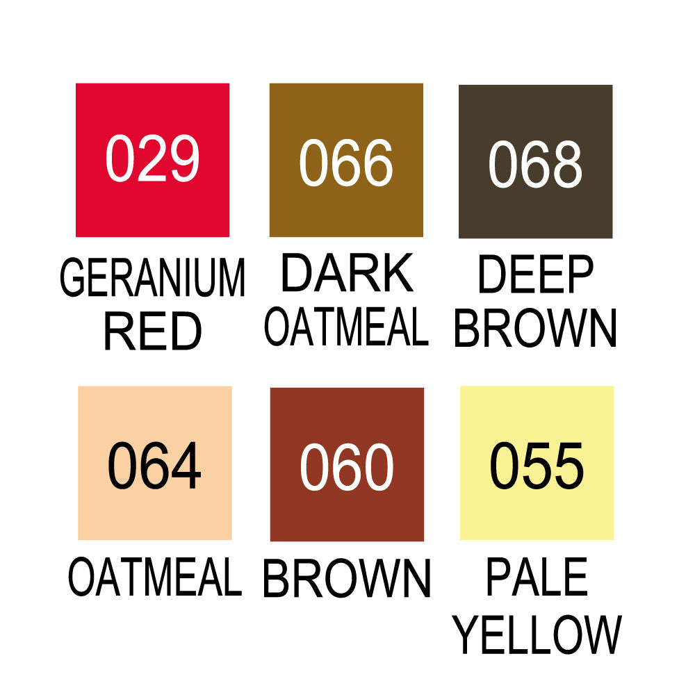 ZIG CLEAN COLOR Real Brush Portrait Colors 2 & 6V (RB-6000AT/6VE)
