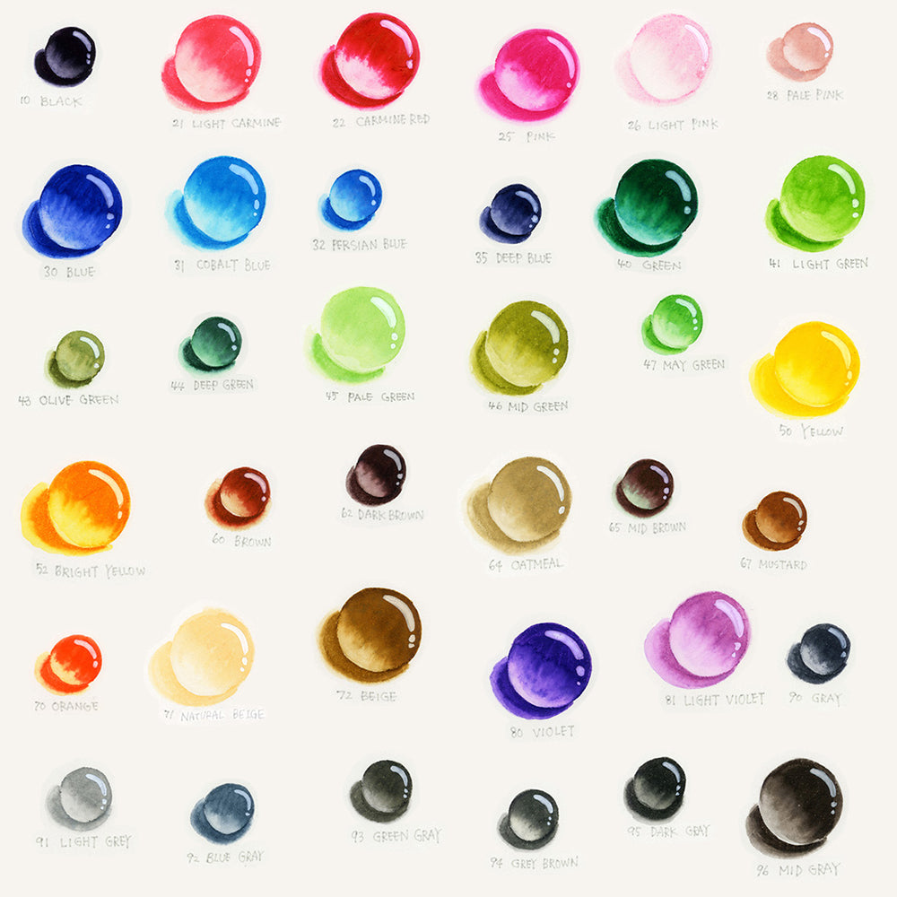 ZIG CLEAN COLOR Real Brush 36-Color Set (RB-6000AT/36V)