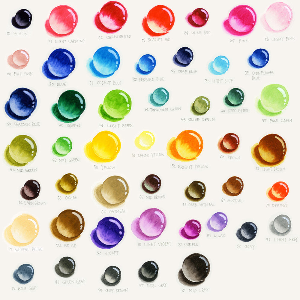 ZIG CLEAN COLOR Real Brush 48-Color Set (RB-6000AT/48V)