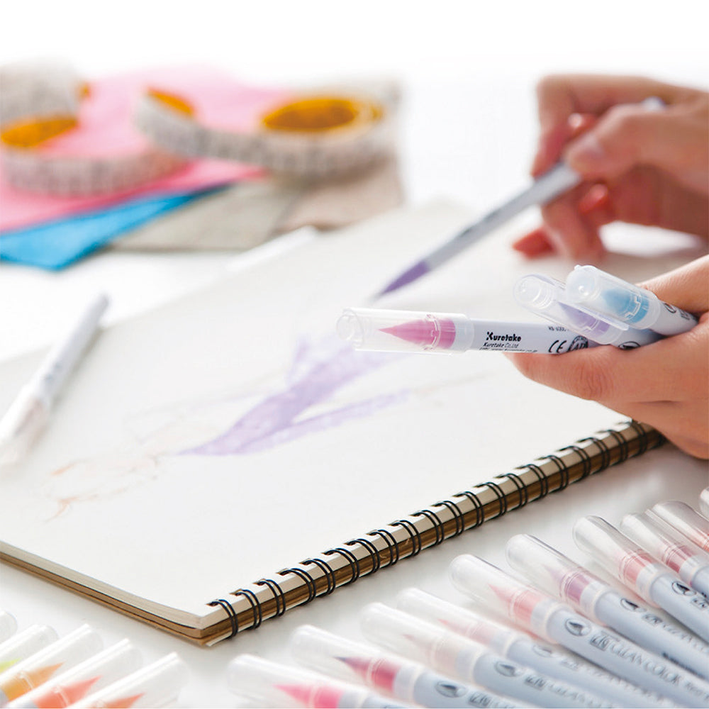 Kuretake ZIG CLEAN COLOR Real Brush Pen 90 Color Set (RB-6000AT/90V)