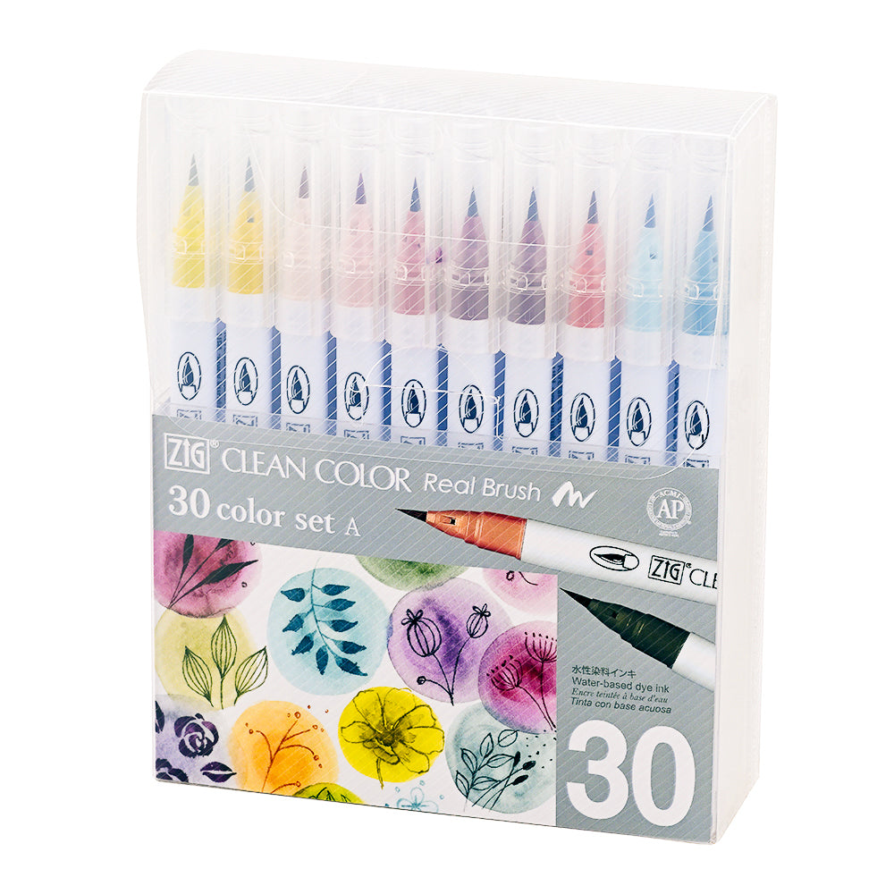 ZIG CLEAN COLOR Real Brush 30-Color Set A (RB-6000AT/30VA)