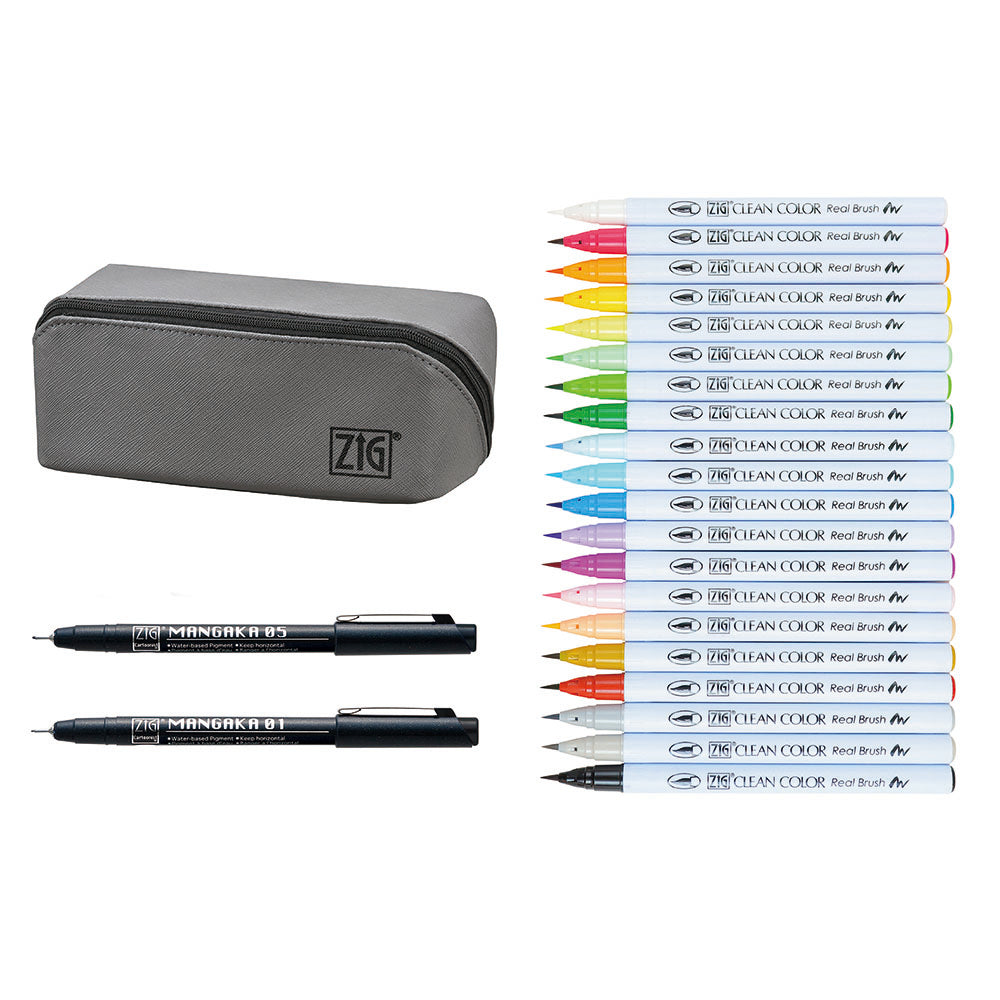 Real Brush + MANGAKA Pouch Set Small (RBCN160/22V)