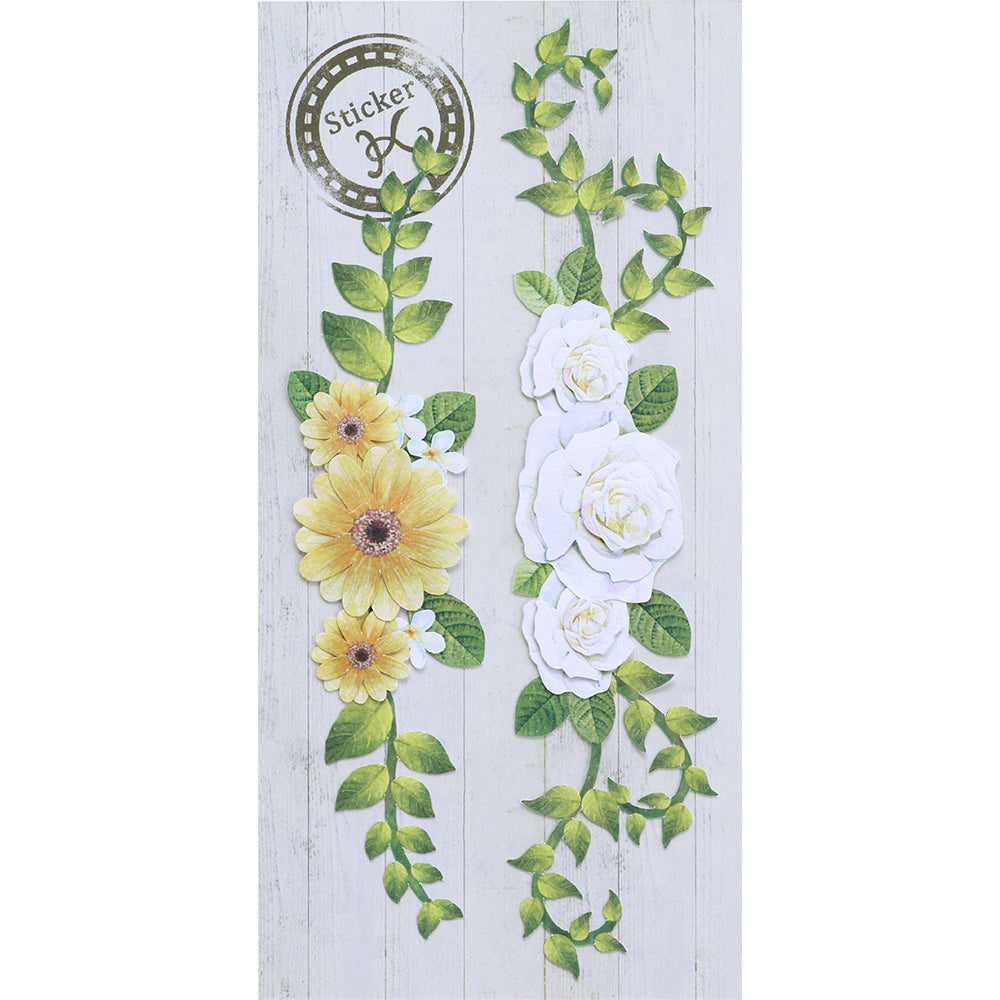 HANDMADE STICKER K FLOWER DECORATION (SBST501-6)