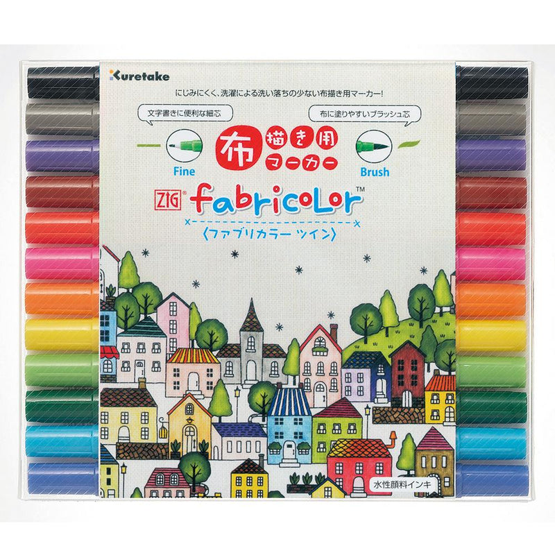 ZIG fabricolor ツイン 12色セット (TC-4000A/12V)