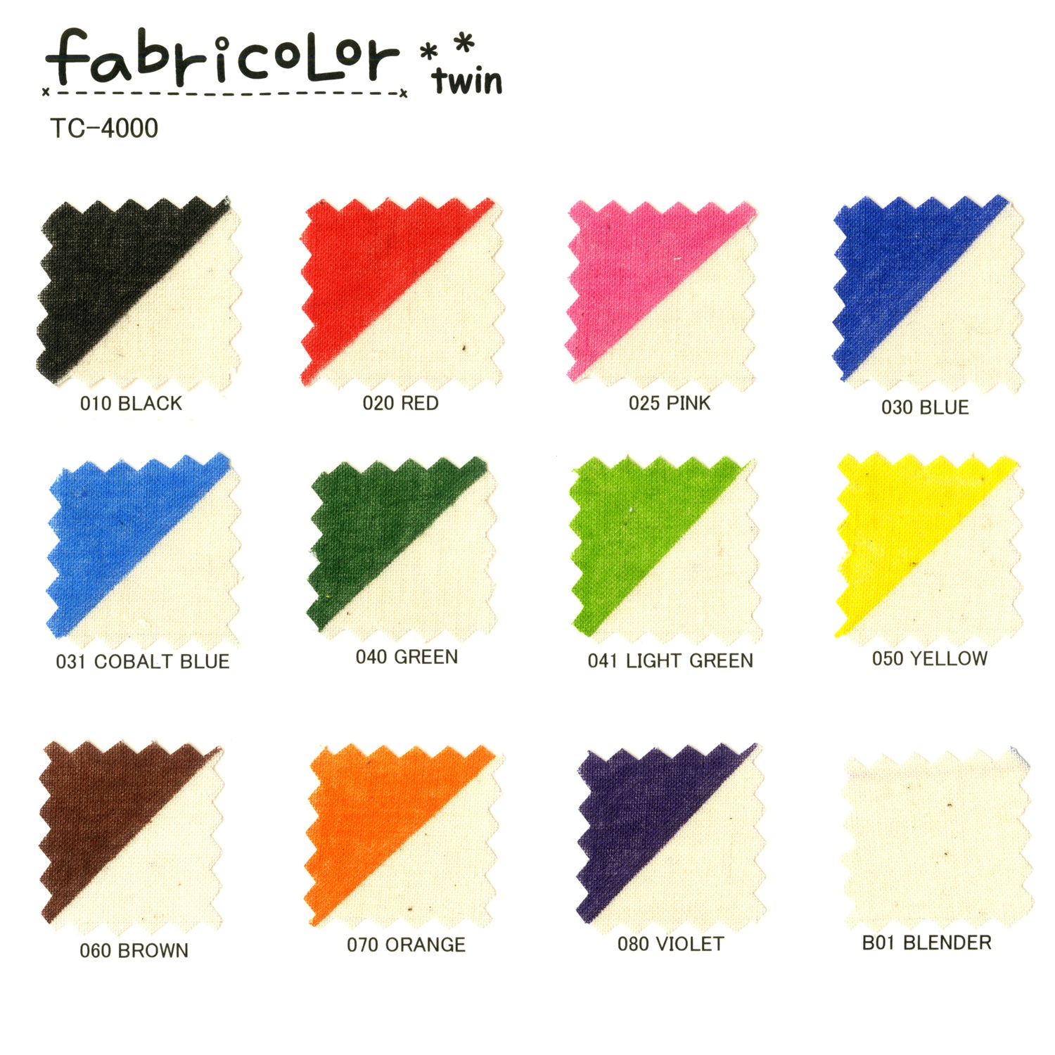ZIG fabricolor ツイン 12色セット TC-4000A/12V