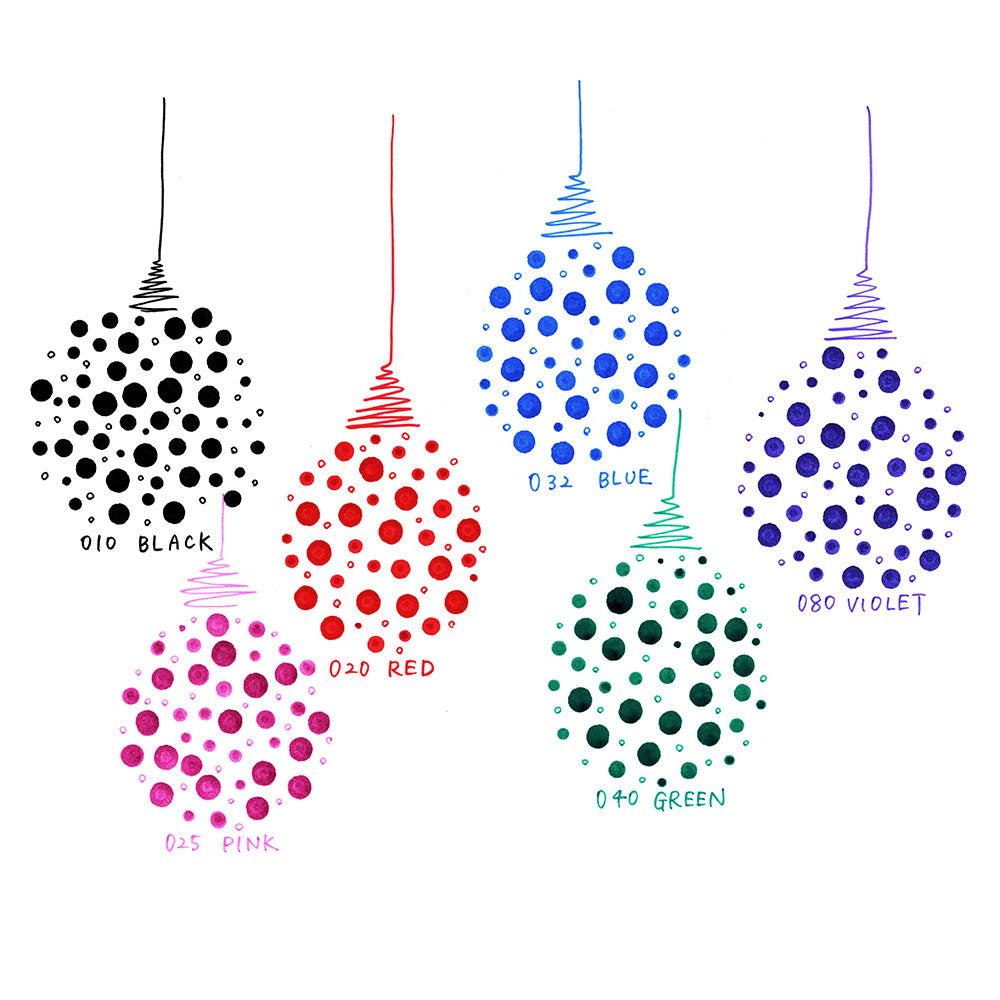 ZIG CLEAN COLOR DOT 6-Color Set (TC-6100/6V)