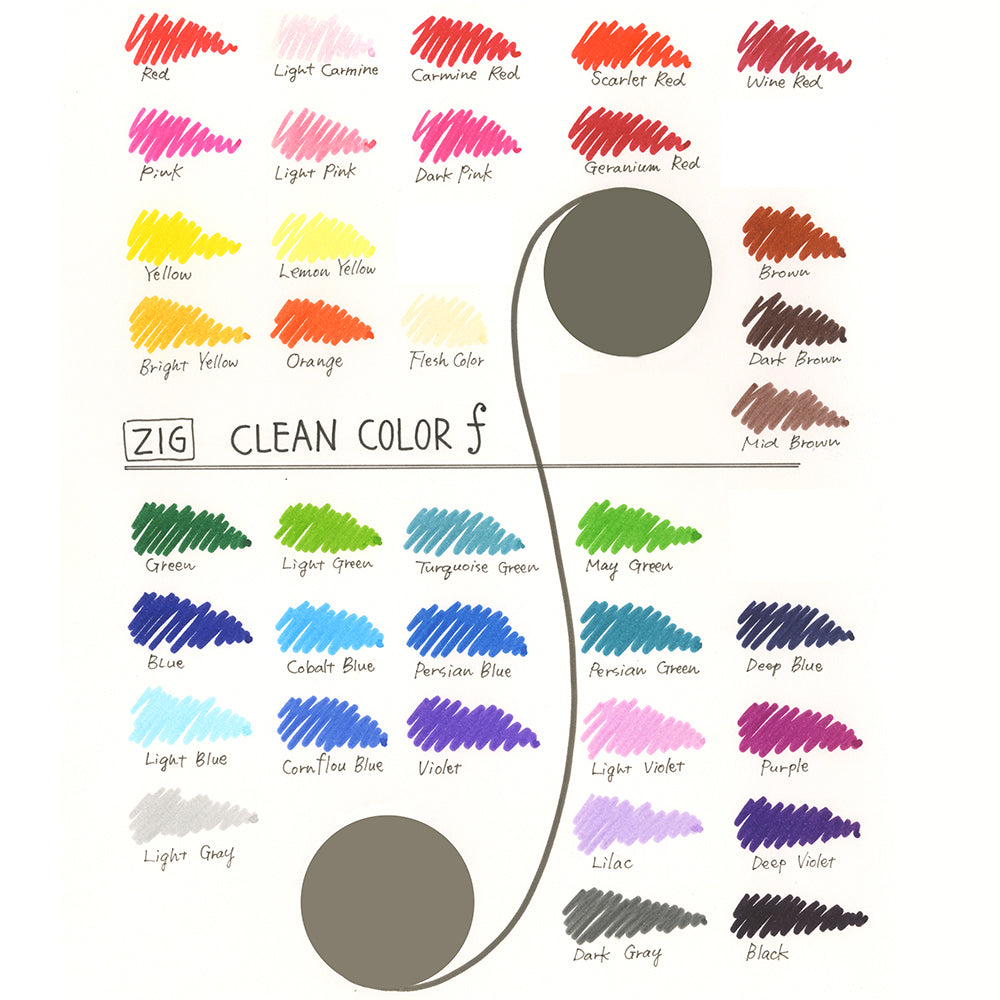 [Limited Stock] ZIG Clean Color f 36 Color Set (TCS-6000T/36V)