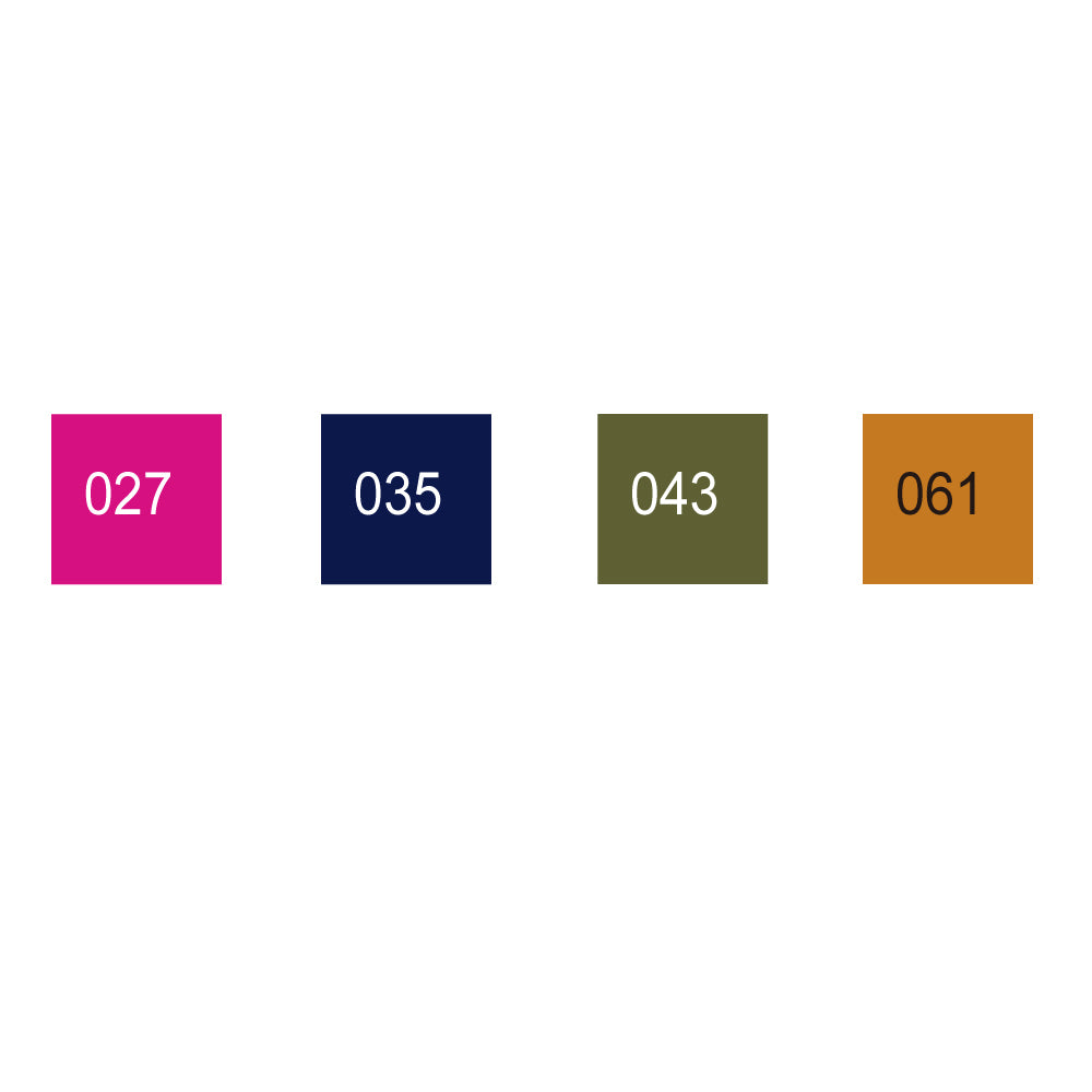 ZIG CLEAN COLOR Real Brush 4-Color Set D, Deep Colors (RB-6000AT/4VD)