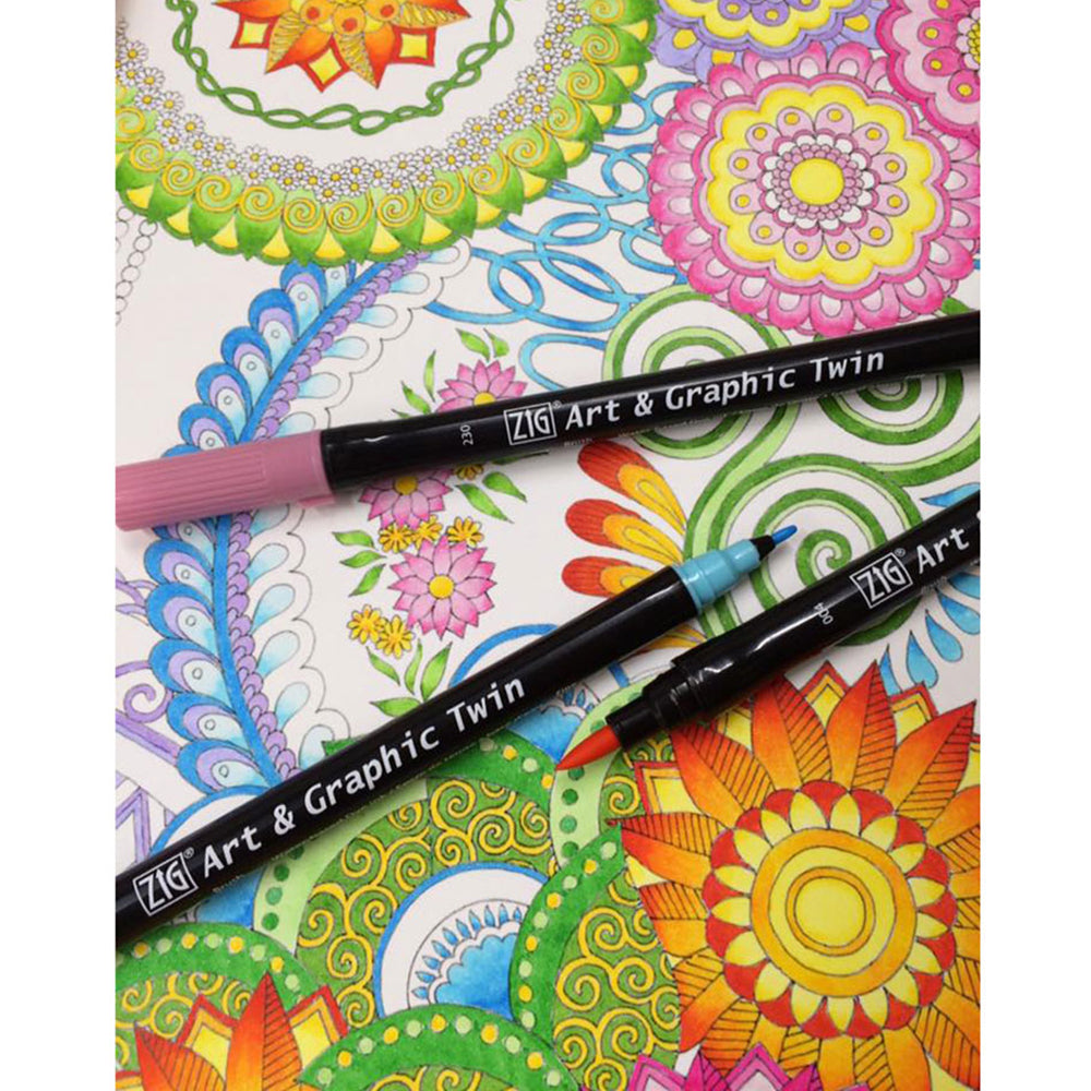 ZIG Art & Graphic Twin DEEP 12 Color Set (TUT-80/12VDE)